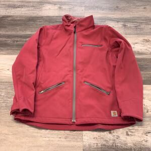 Carhartt Crowley Rain Defender Crab Apple Pink Gray Womens L‎ Soft Shell Jacket
